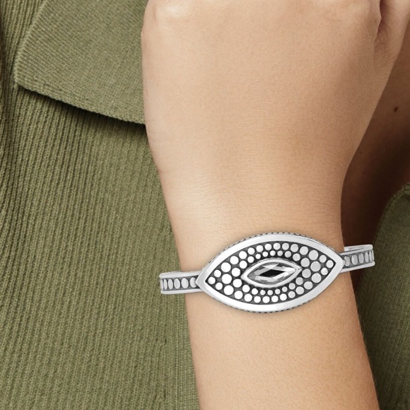 NWT Brighton Pebble Disc Marquise Cuff Bracelet - Picture 4 of 7